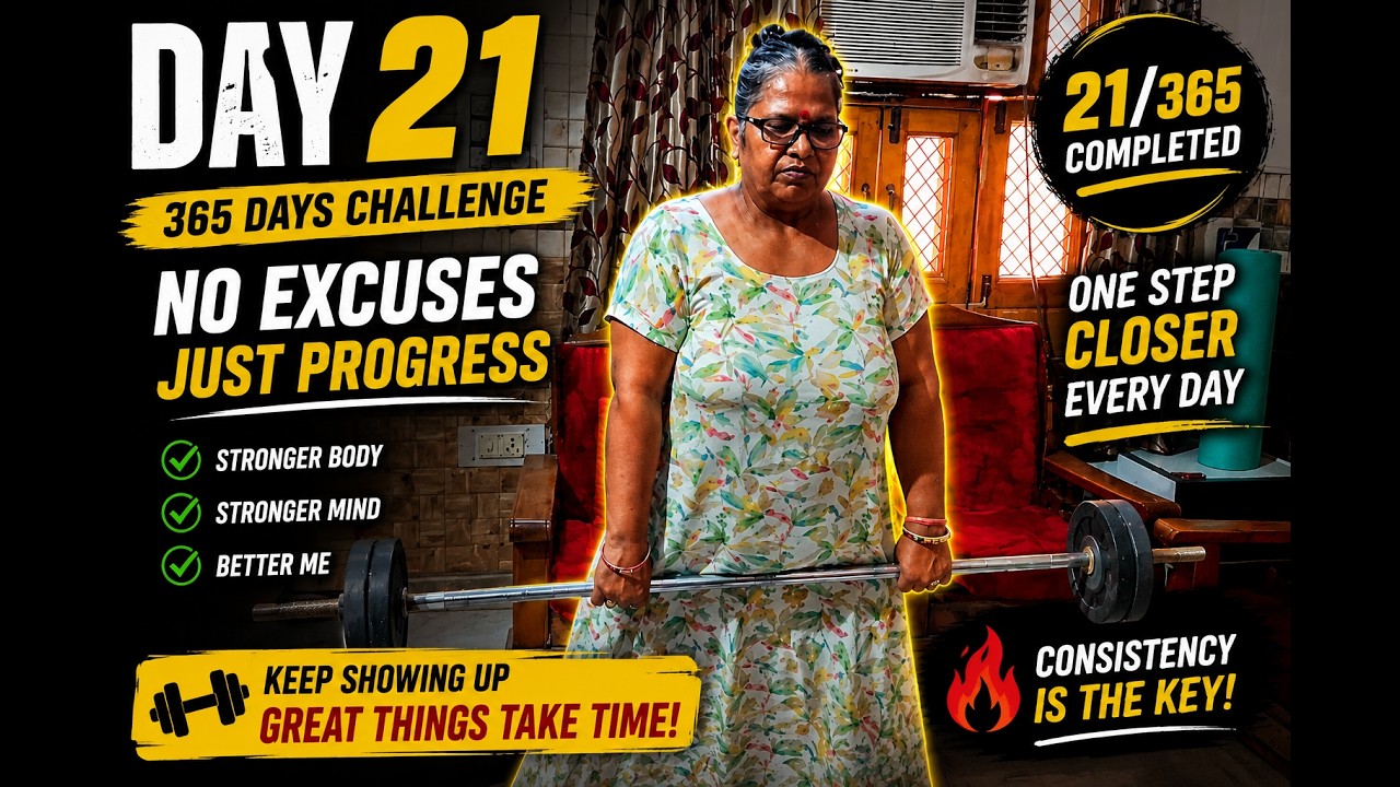 Day 21/365 Days Fitness Challenge 💪 | Home Workout Motivation | One Step Closer Every Day
