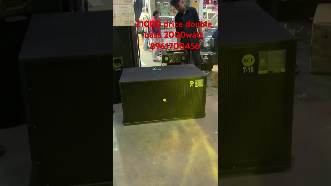 Double bass RCF 2000watt  price 21000 #jblsetup #dj #djset #chandnichowk #speaker #bass #kolkata