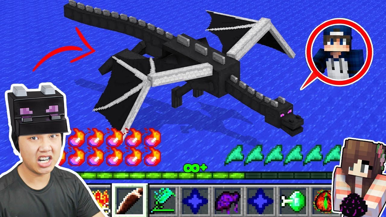 Minecraft, Nhưng bqThanh L&agrave; VUA RỒNG ENDER DRAGON Mạnh Nhất Troll Ốc...