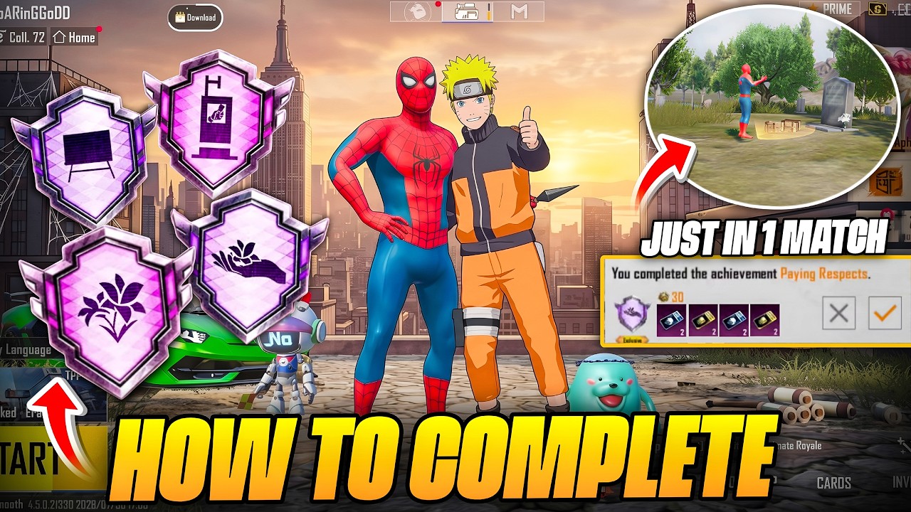 HOW TO COMPLETE ALL 4 NEW SPIDERMAN ACHIEVEMENT IN BGMI