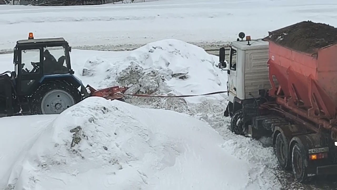 Март по Томски 19.03.26 Даже трактора вязнут в сугробах 