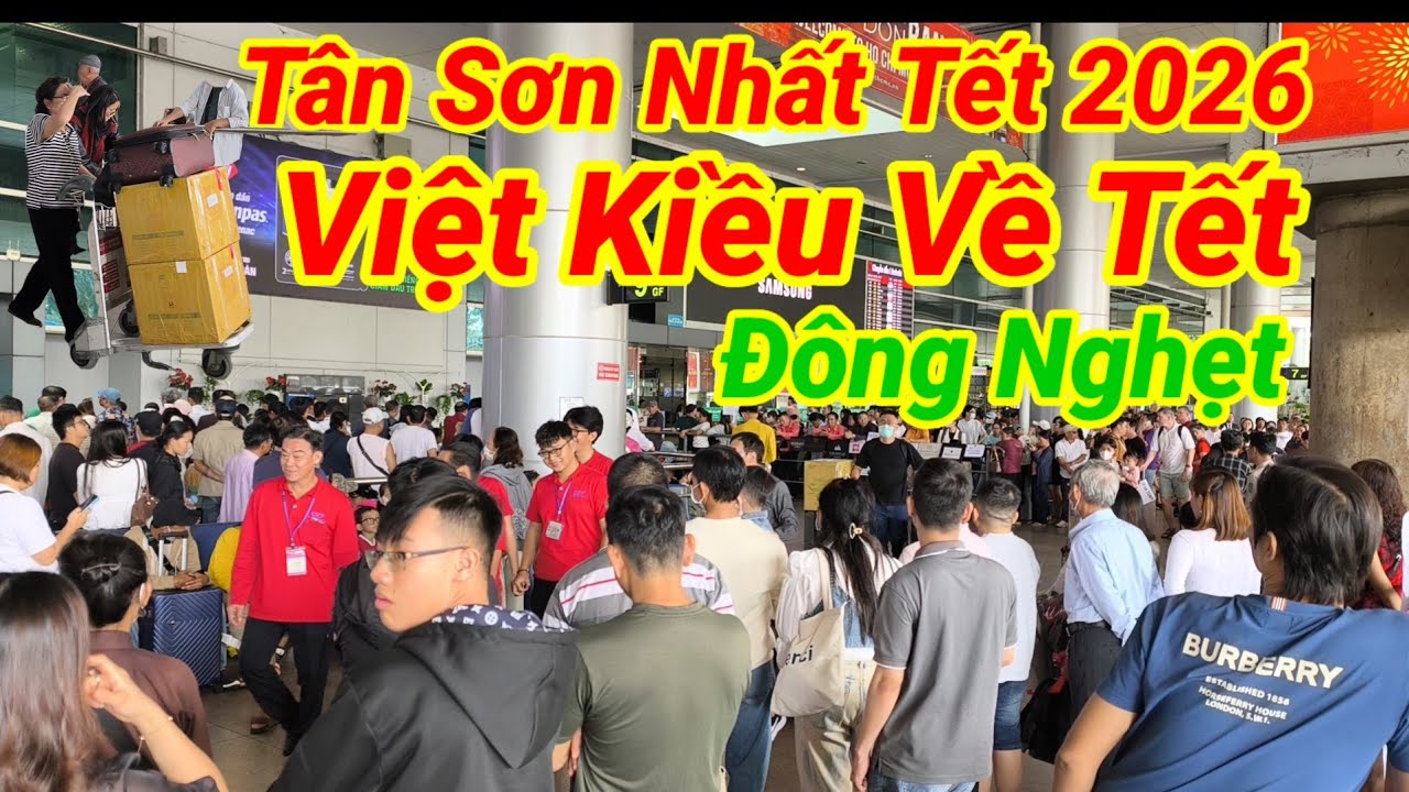 Bất Ngờ Cận Tết 2026 Việt Kiều Kéo Nhau Về sân bay Tân Sơn Nhất đông nhất năm