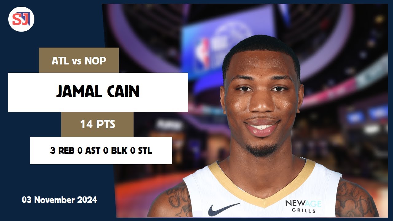 JAMAL CAIN 14 PTS vs ATL 03 Nov 24-25 NOP Highlights