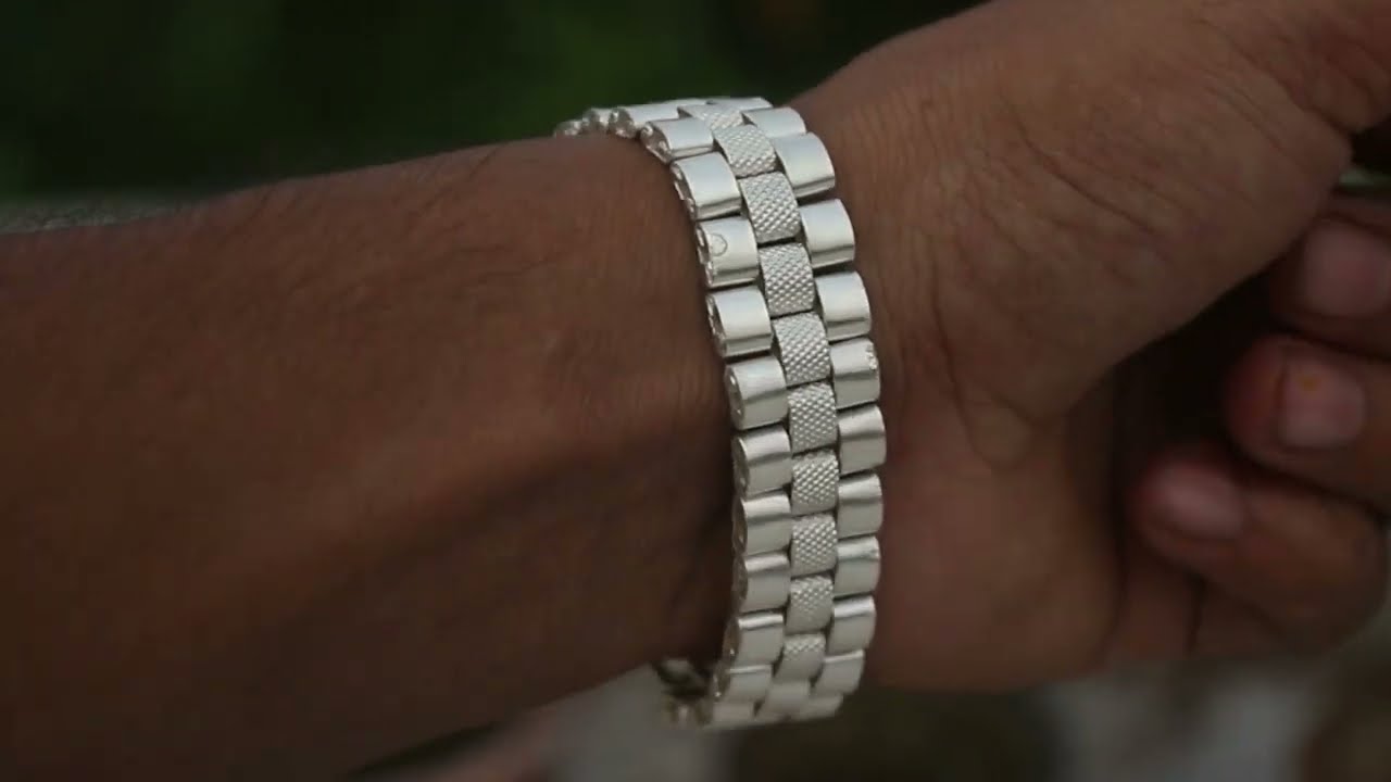 Making a Silver Bracelet Made. Silver Chain Bracelet Making. AR Jewellery.