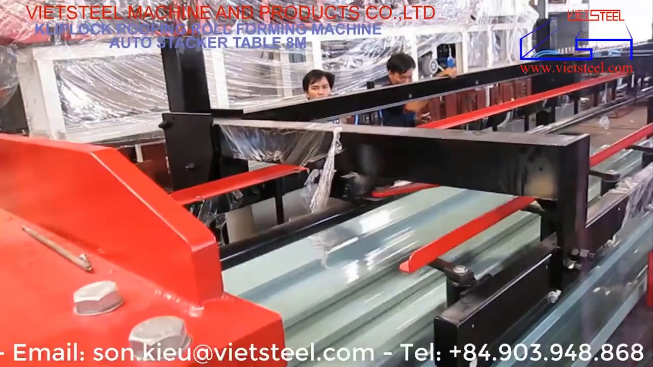 Vietsteel Auto Stacker Table Machine | B&agrave;n Đỡ Sản Phẩm T&ocirc;n Tự Động