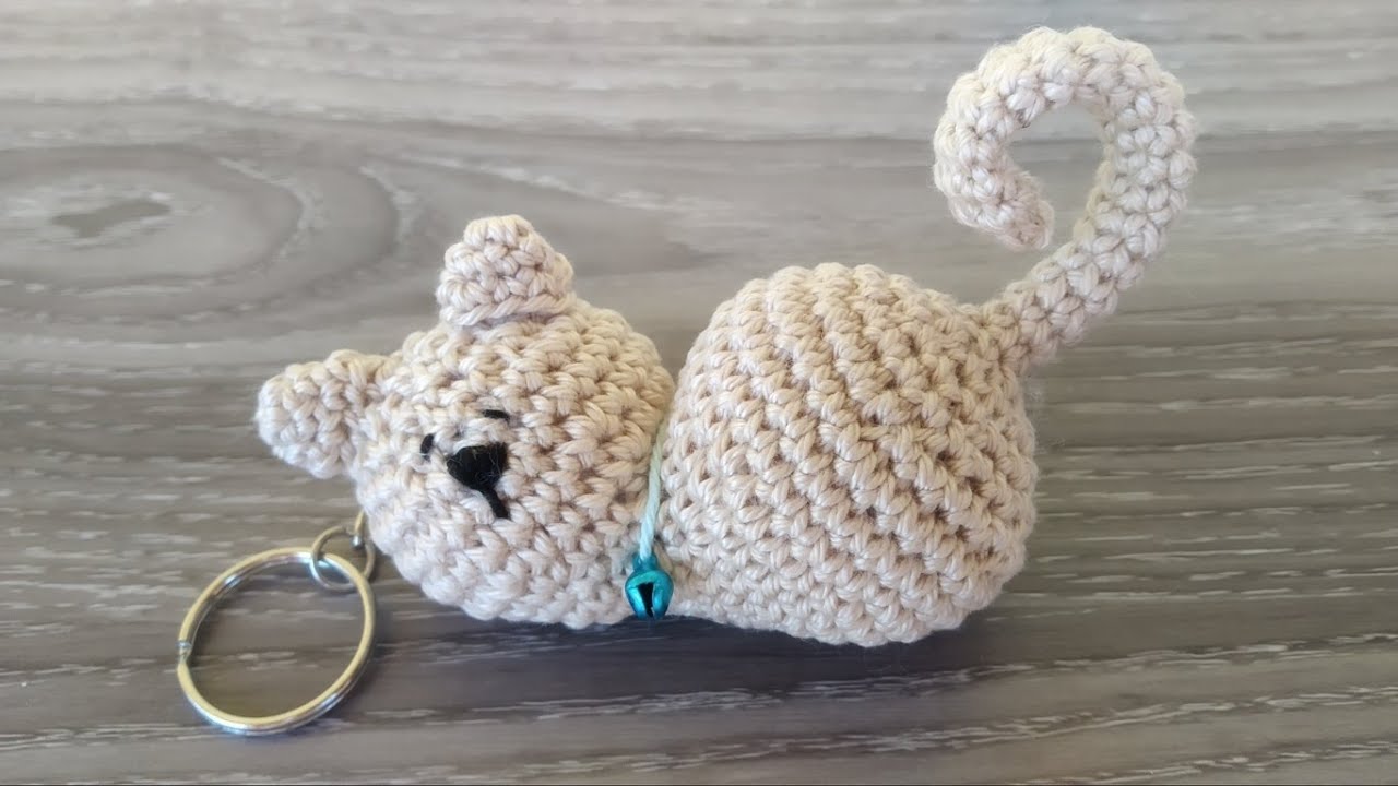 Portachiavi Gatto Uncinetto 🐱 Keychain Cat Crochet Amigurumi - Llavero Gatito Crochet Tutorial