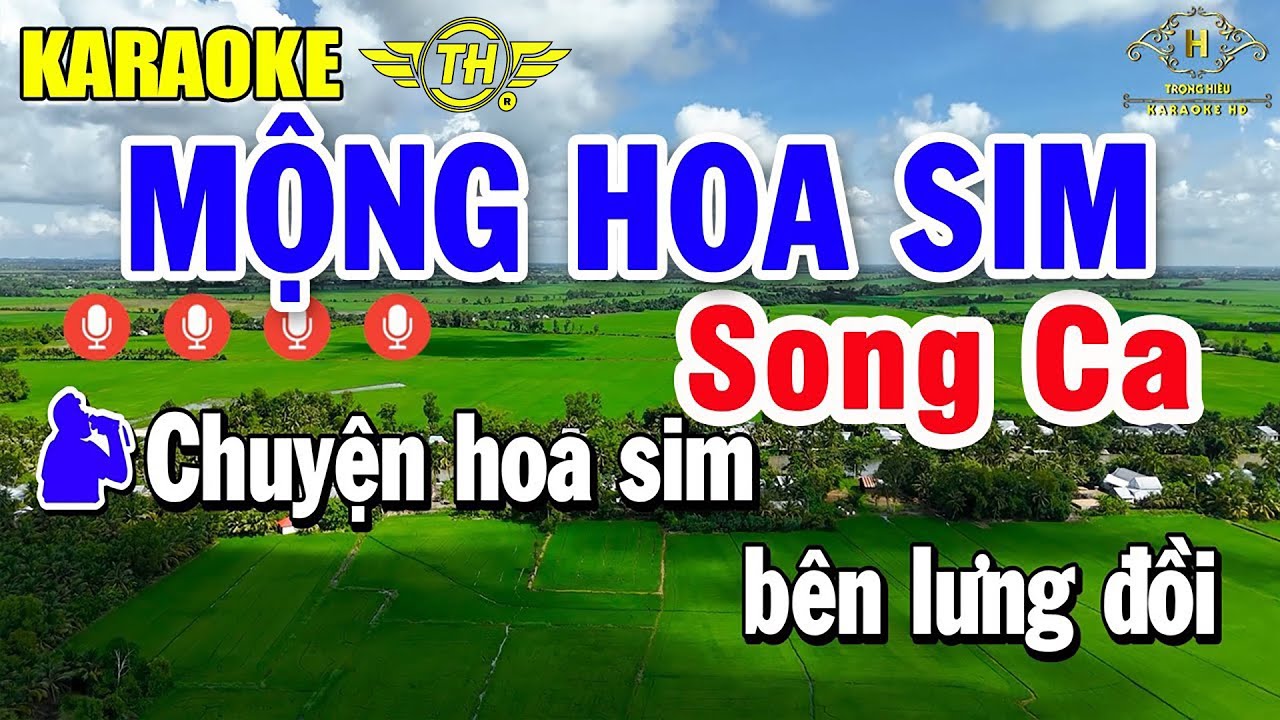 Mộng Hoa Sim Karaoke Song Ca Nhạc Sống 2025 | Trọng Hiếu