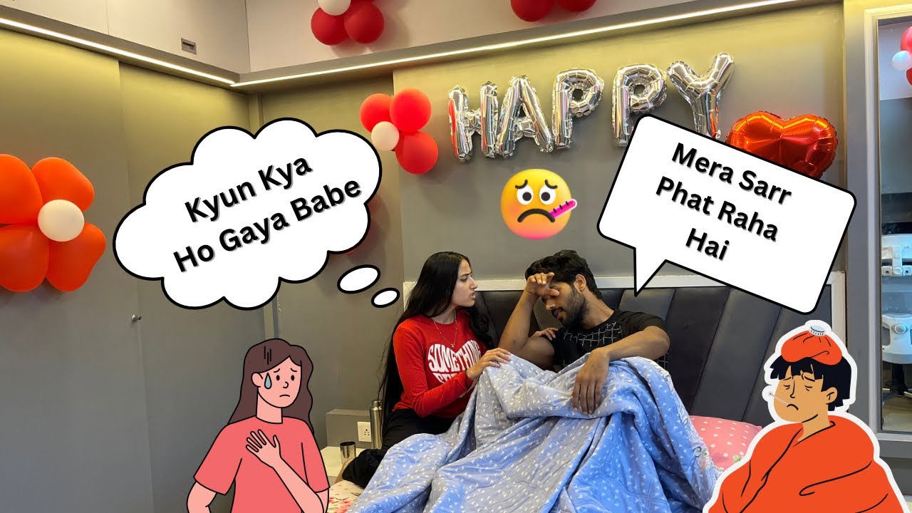 Extremely Sick Prank On Wife🤒|| She Got Worried😧|| Rahul and Bhumi