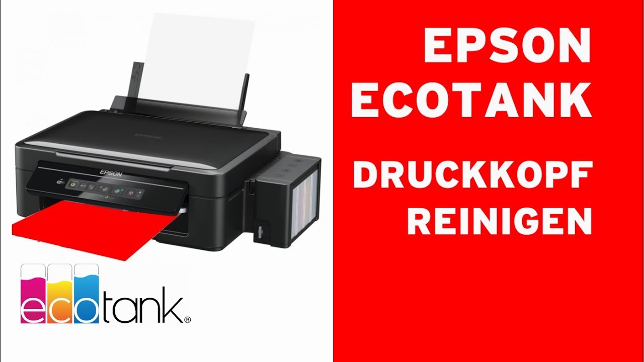 Epson ECOTANK Reinigung verstopfter Druckkopf D&uuml;sen reinigen