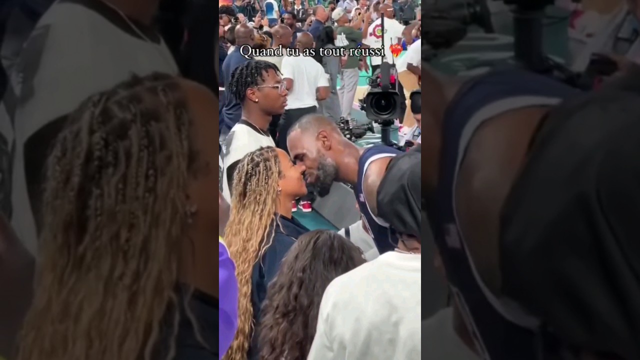 LeBron James Kiss Her Wife 