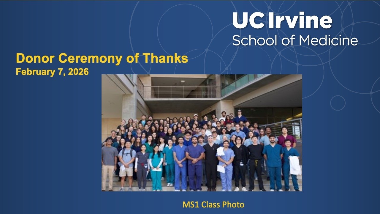 2026 Willed Body Program Ceremony of Thanks | UC Irvine School of Medicine