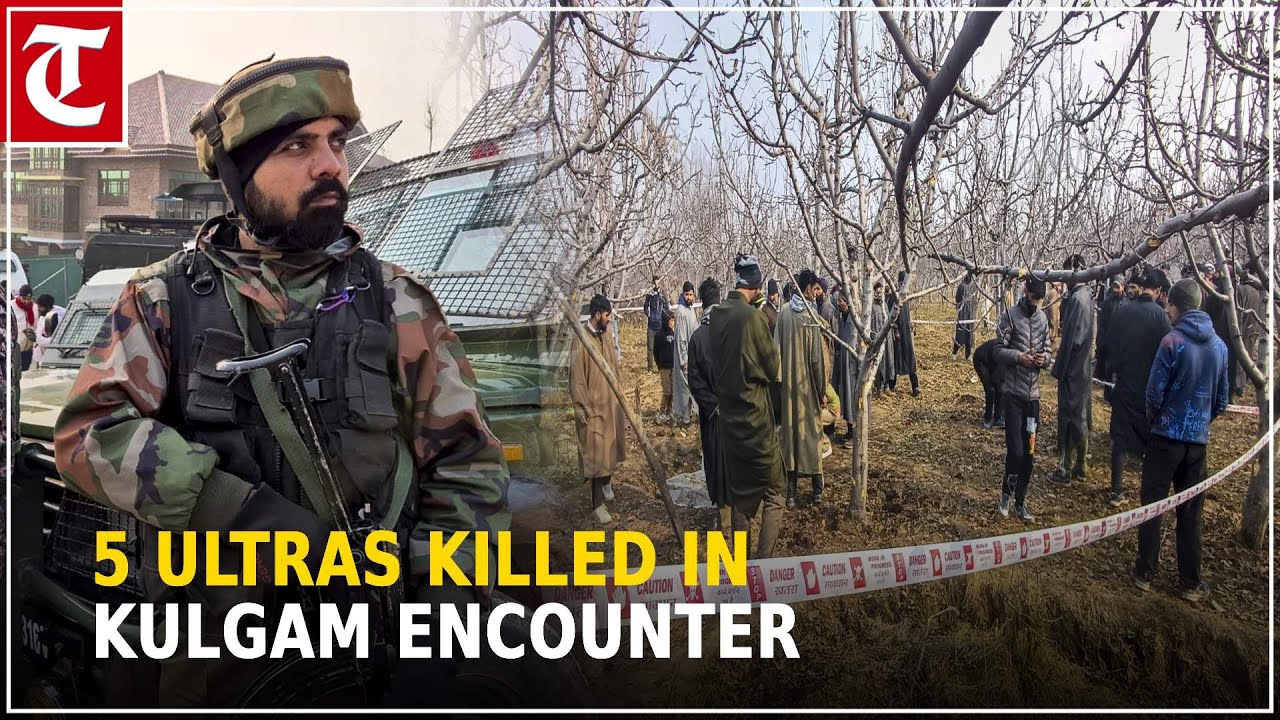 Kulgam encounter: Five terrorists killed, two security personnel injured