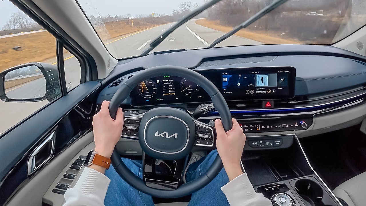2026 Kia Carnival Hybrid SX Prestige - POV Rainy Test Drive (Binaural Audio)