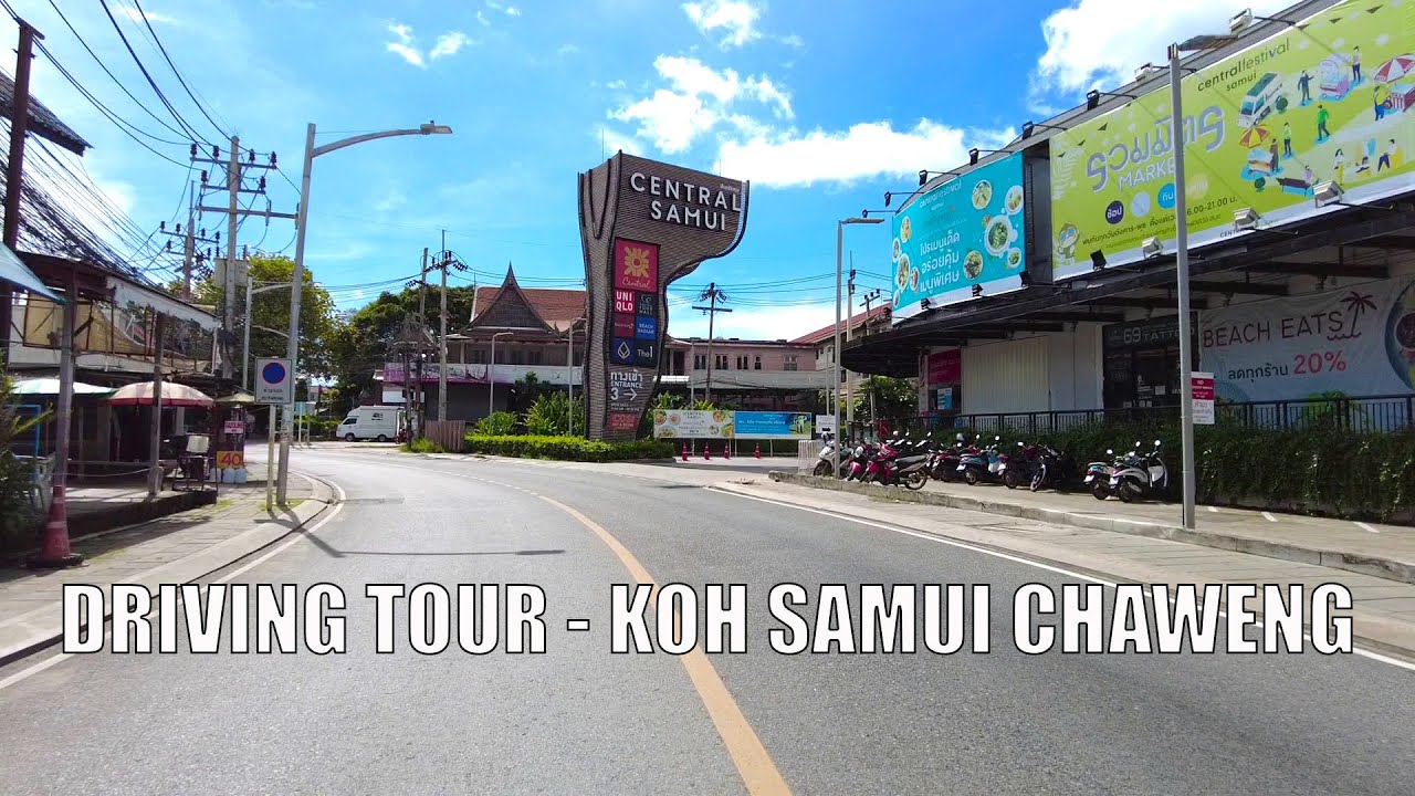 Driving tour Around Koh Samui Chaweng to Maenam | Streets of Thailand 2021