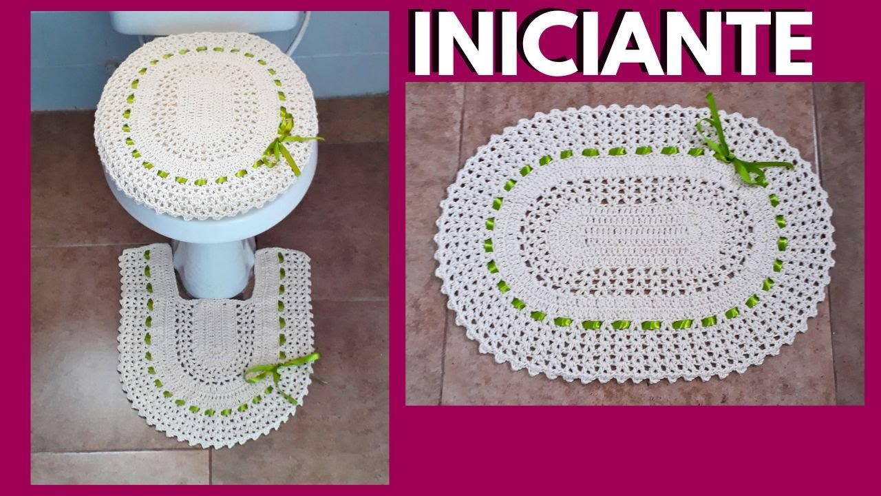 JOGO DE BANHEIRO FÁCIL INICIANTE TAPETE FRENTE DO VASO PARTE 1