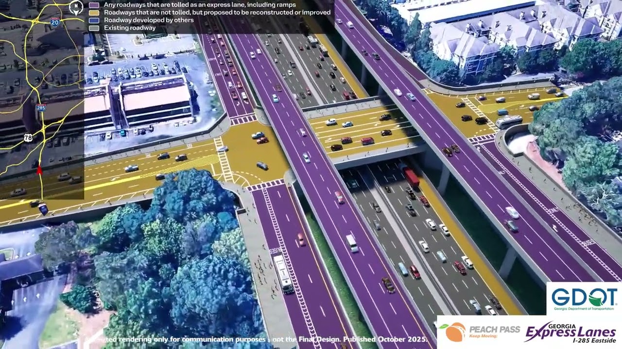 I-285 Eastside Express Lanes &ndash; Visualization Animation (October 2025)
