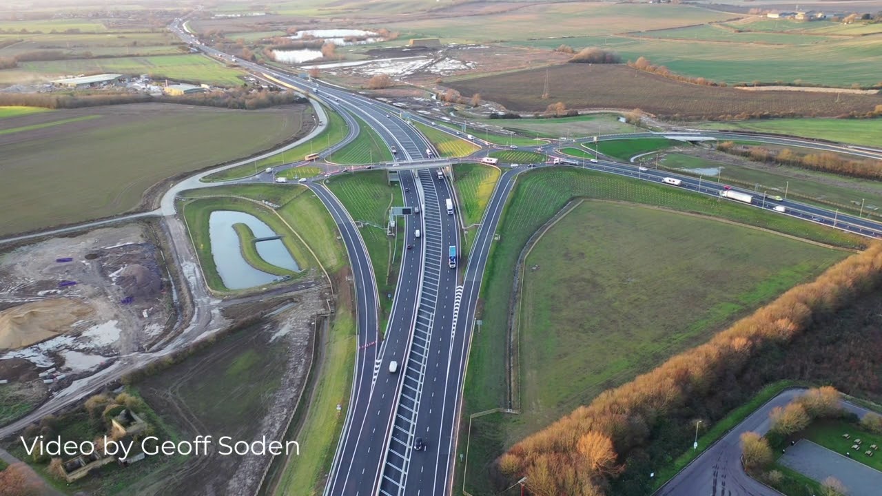 Watch as traffic flows through the new A14