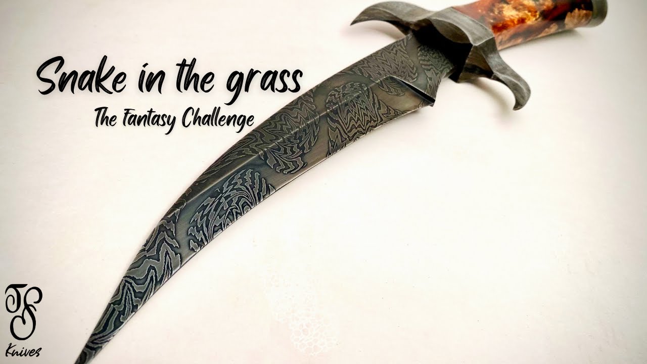 Изготовление мозаичного дамасского ножа для The Fantasy Challenge