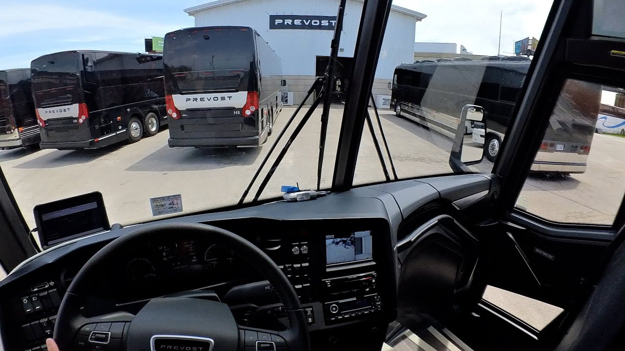 Bus Driving POV Returning the Prevost H3-45 Demo Bus