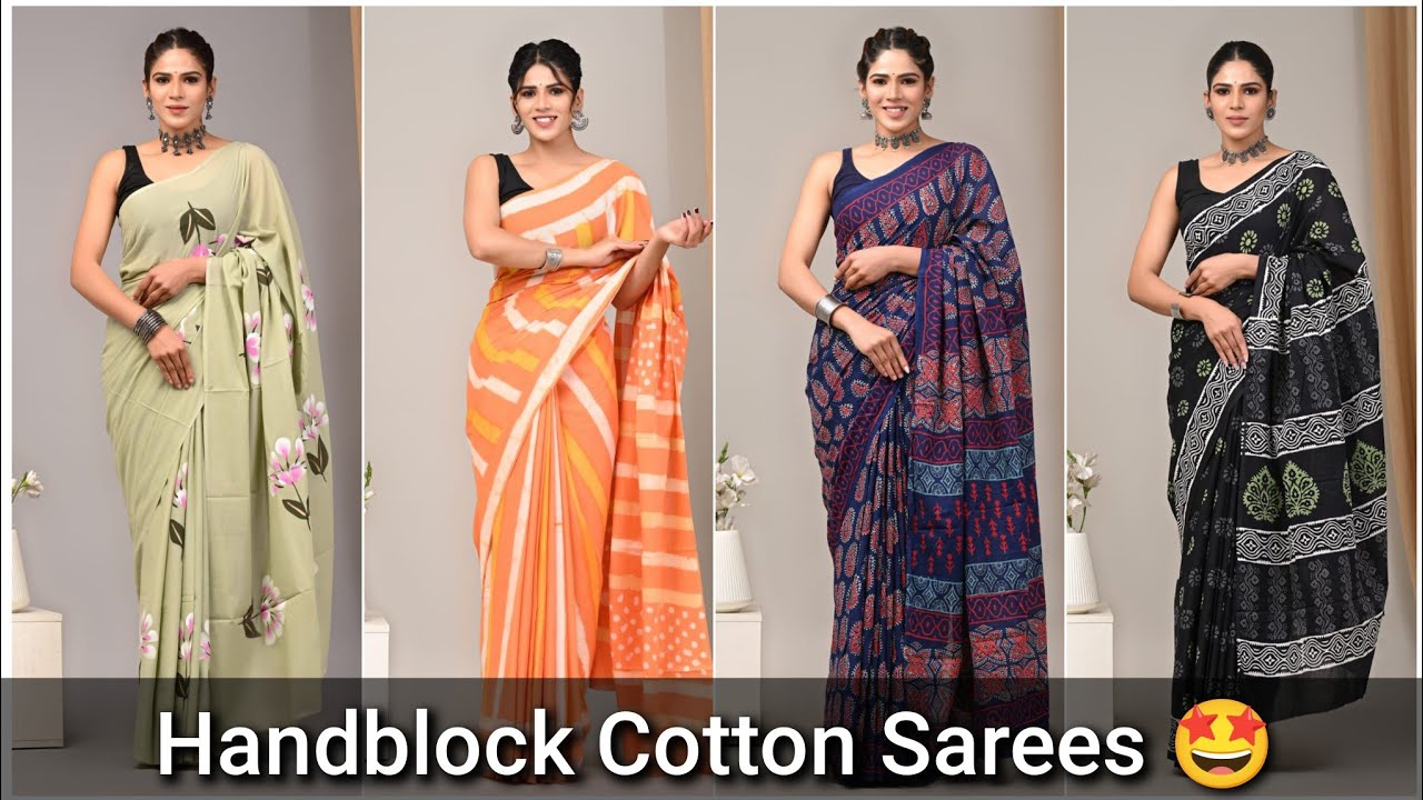 New Cotton Mulmul Sarees With Blouse 🤩 | Affordable Price | Cod Available 👍 #cottonsarees