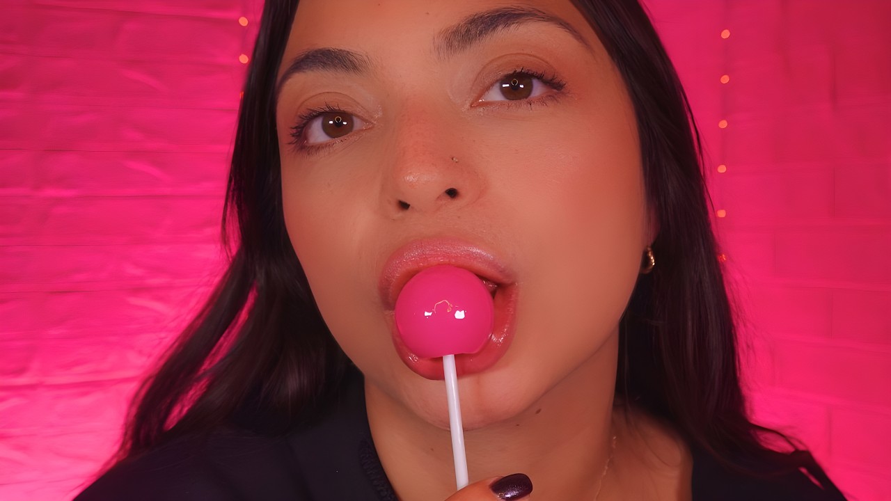 ASMR Pink Lollipop 🍭 The Best Licks & Mouth Sounds 💋
