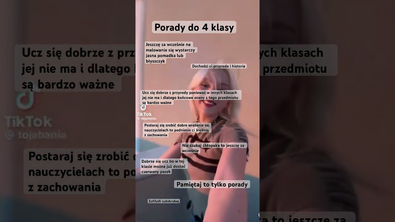 Porady do 4 klasy #dlaciebie #genzie