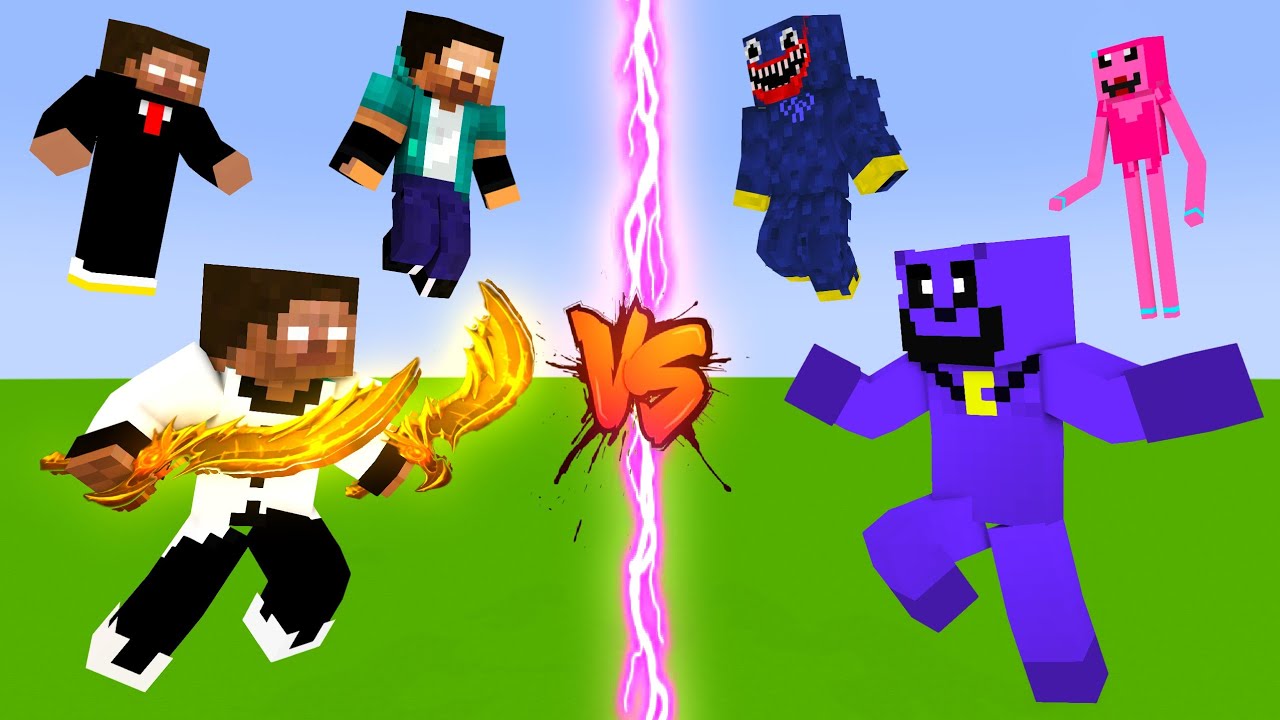 Monter School : Herobrine Brother vs Poppy playtime - Minecraft Animation 
