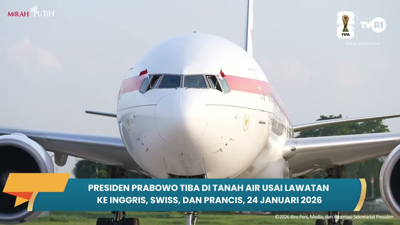 Presiden Prabowo Tiba Di Tanah Air Usai Lawatan Ke Inggris, Swiss, Dan Prancis