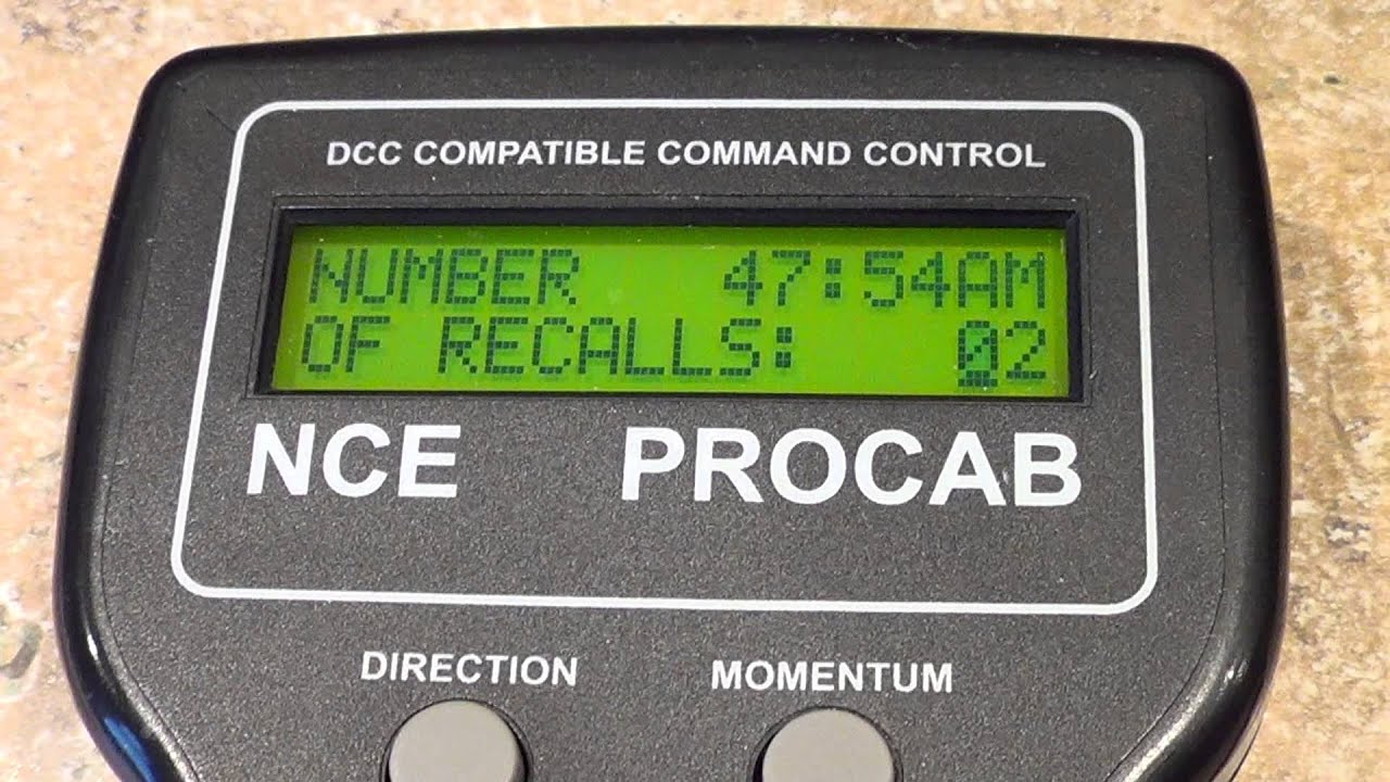 NCE DCC SETTING PRO CAB FOR RECALLS 1-6