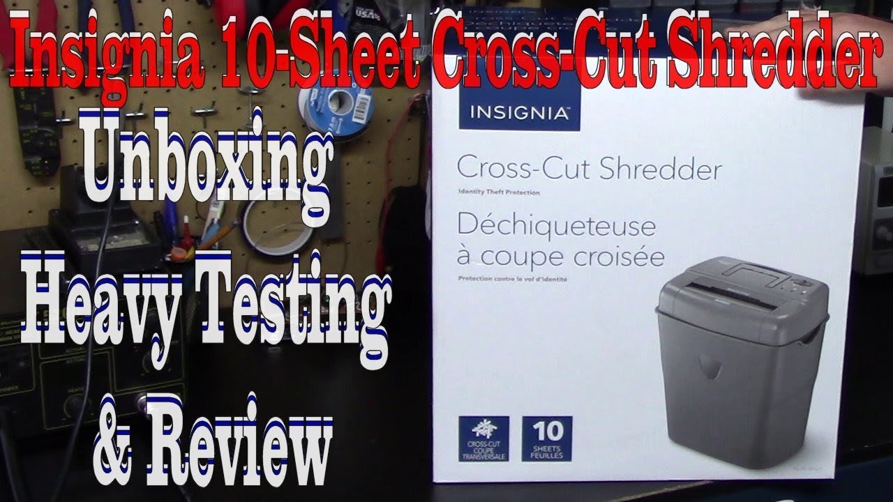 Insignia 10-Sheet Cross-Cut Shredder Unboxing & Heavy Testing & Review (NS-PS10CC-C)