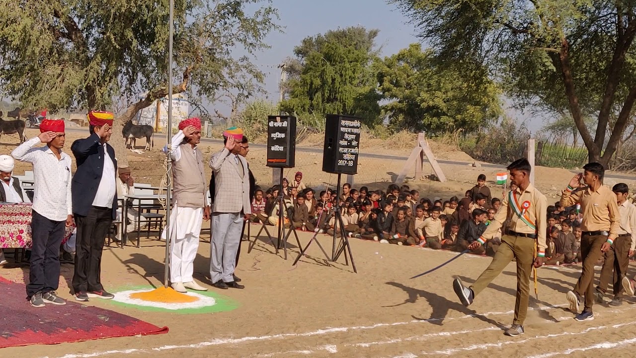 Govt. Sen. Sec school Kantiya Republic day parade