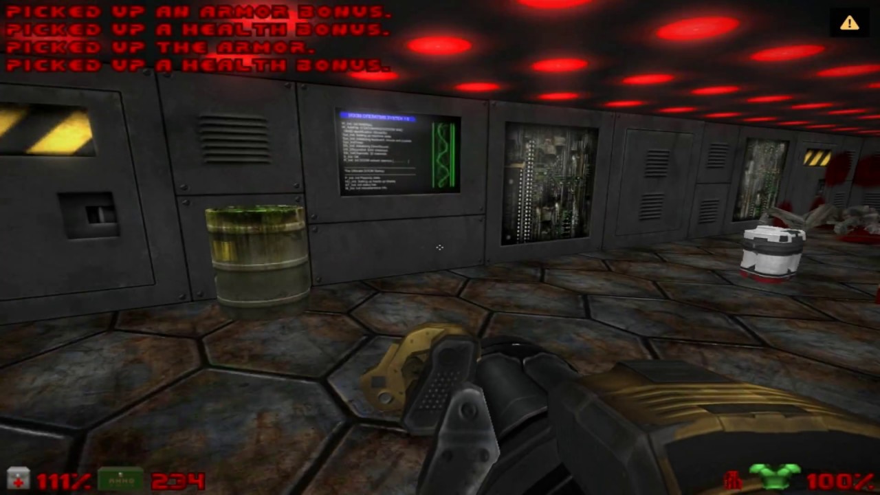 jdoom, doomsday engine, three levels gameplay, with doom 3 models and textures