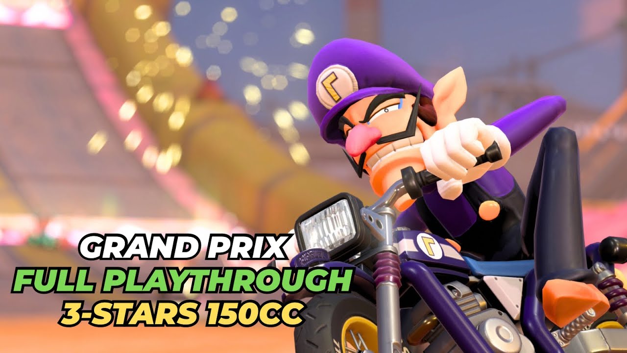 Mario Kart World Grand Prix FULL GAME - Waluigi [Switch 2 | 4K 60FPS | 3-Stars]
