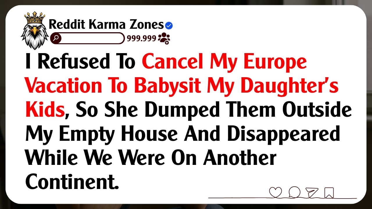 I Refused To Cancel My Europe Vacation To Babysit My Daughter&rsquo;s Kids, So She Dumped Them Outside...