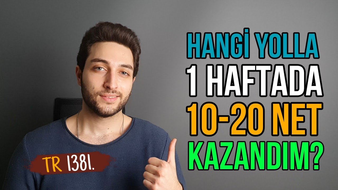 1 HAFTADA NASIL 15 NET ARTIRDIM? (85' ten 100 NETE) |  Netlerimi Uçuran Programım #yks2022