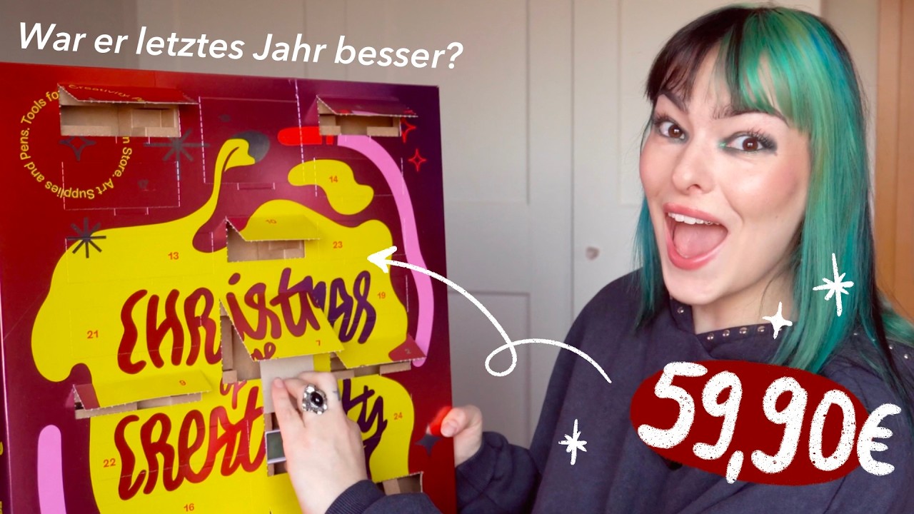 K&Uuml;NSTLERIN packt KUNST ADVENTSKALENDER aus! 🎨