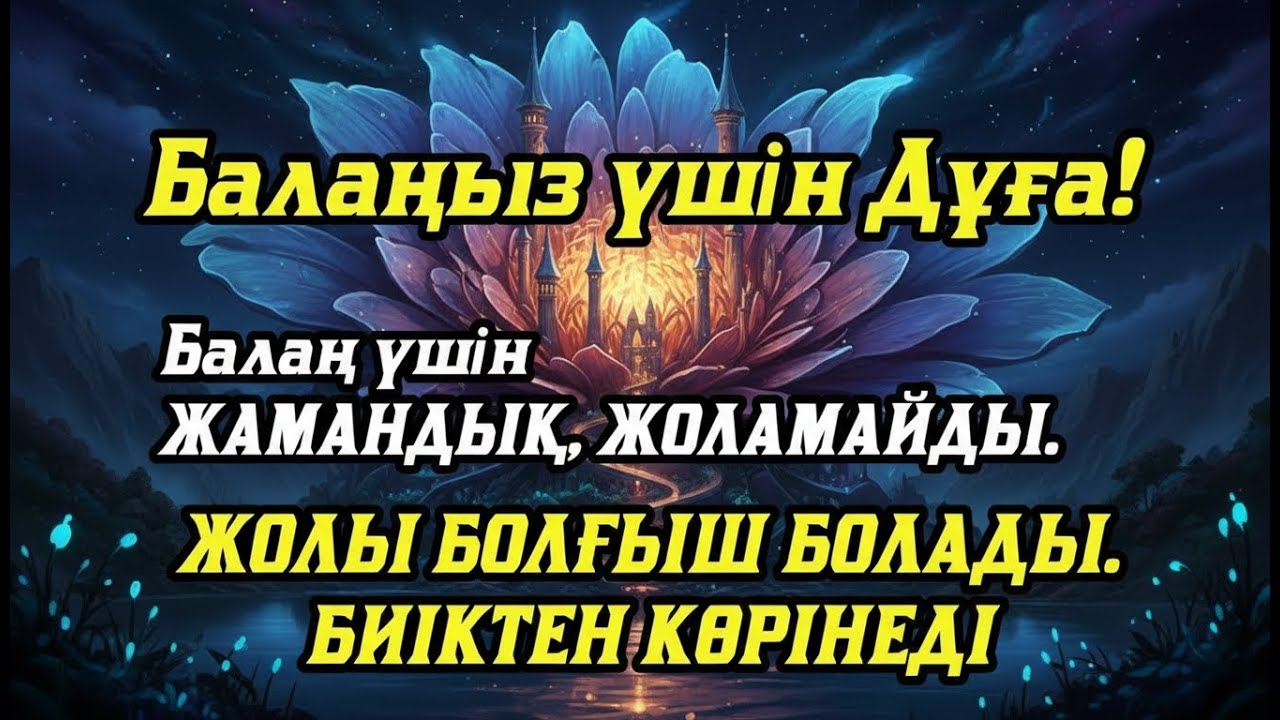 🤲☝️💯Балаңызға еш жамандық бәлекет кесір жоламайды, жетістікке жетеді