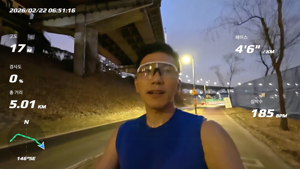 한강 5km 레이스 페이스 훈련 5K Race Pace Along the River | Running POV