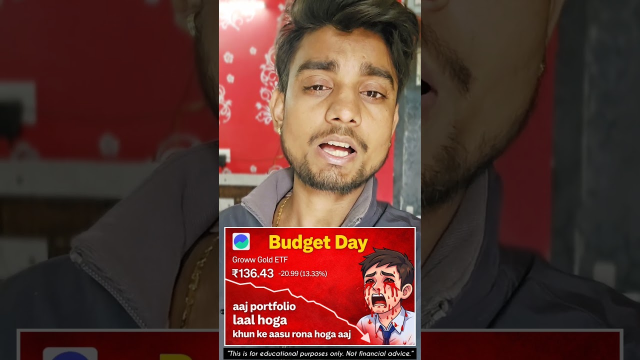 Budget Day Shock | Portfolio Laal 😭 | Gold ETF Crash Today