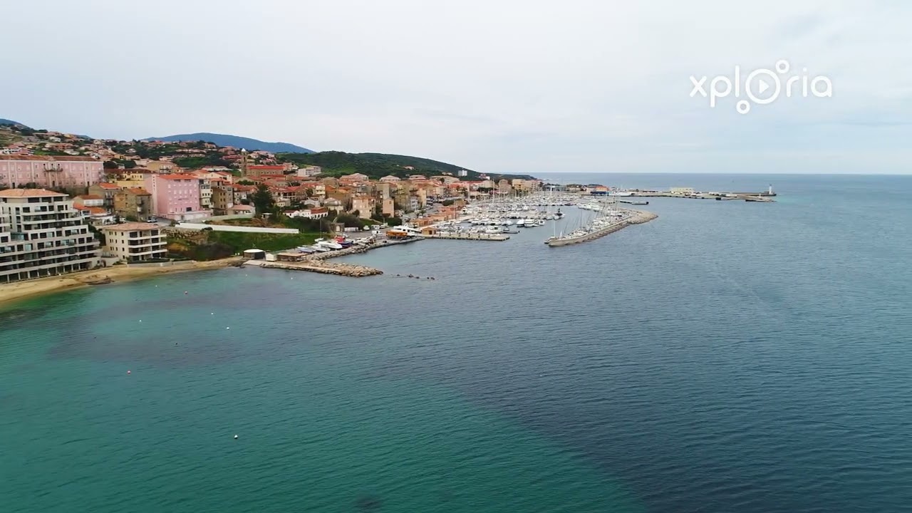 Propriano Marina, Corsica, France 2018.03 aerial video