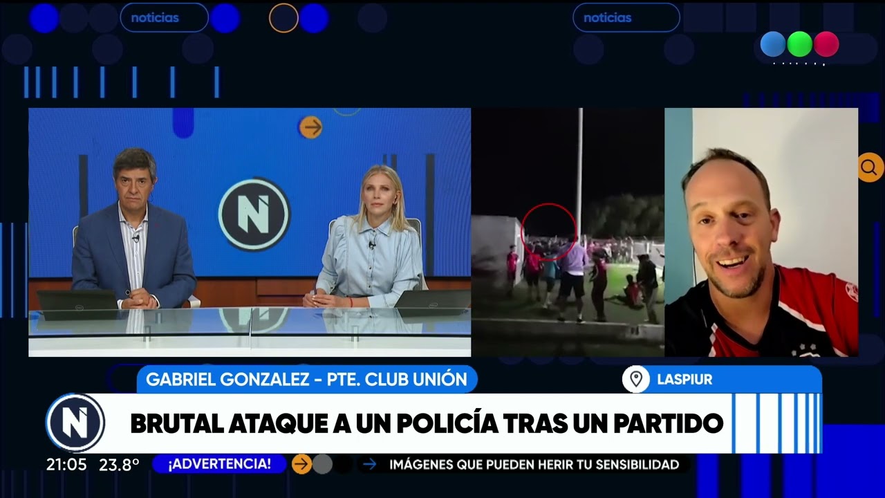 Laspiur:  brutal ataque a un polic&iacute;a tras un partido