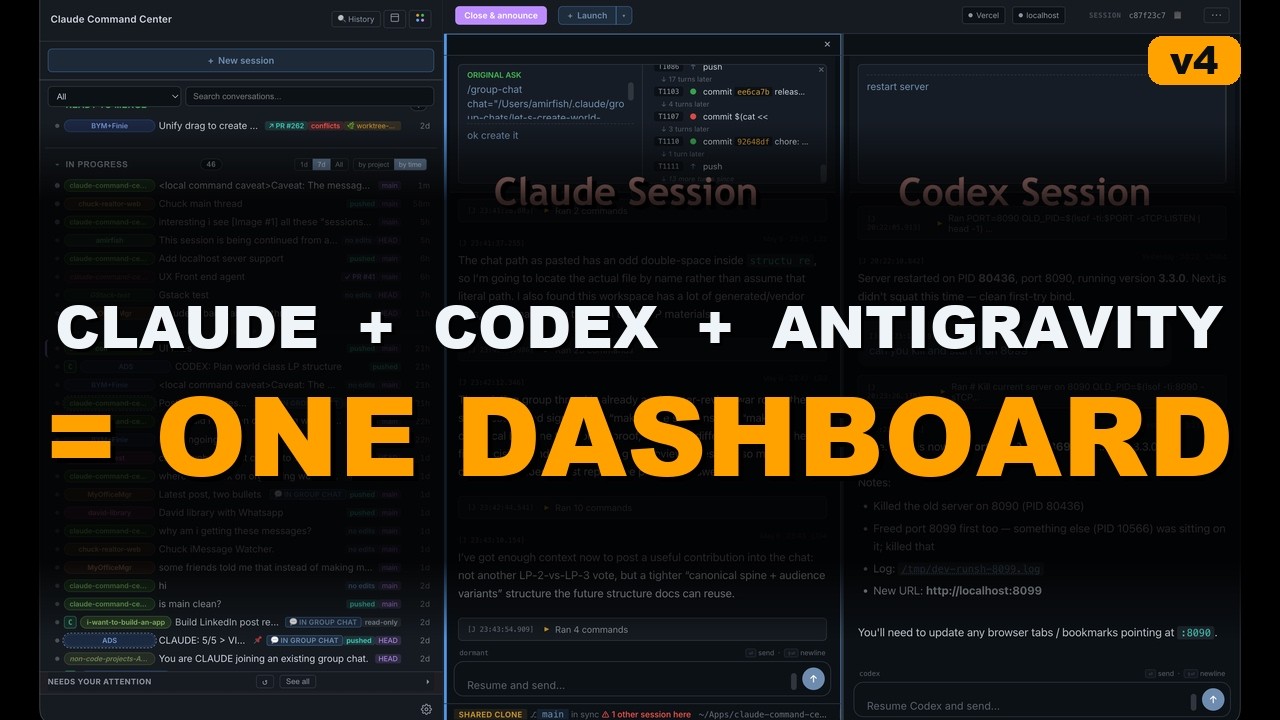 One dashboard for every Claude, Codex, and Antigravity session on your Mac
