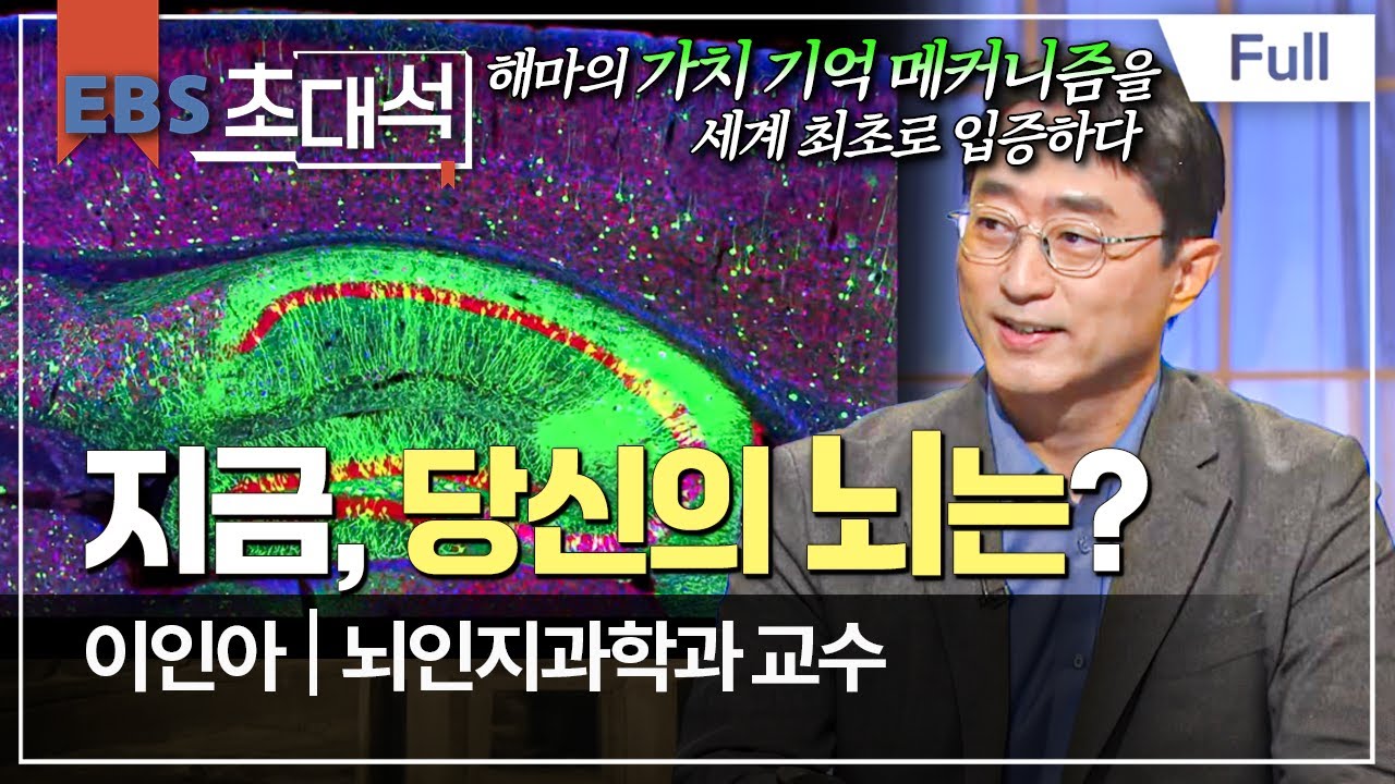 [Full] EBS 초대석 - 지금, 당신의 뇌는? -  이인아 (뇌인지과학과 교수)