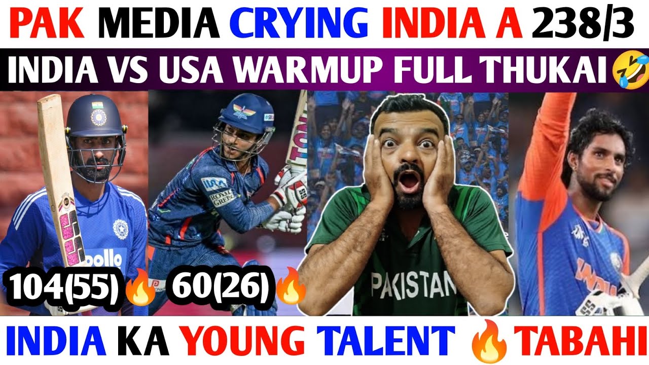 PAK CRYING😭 INDIA A🔥BEAT USA😱 WARMUP MATCH🔥| BADONI 60🔥TILAK🔥