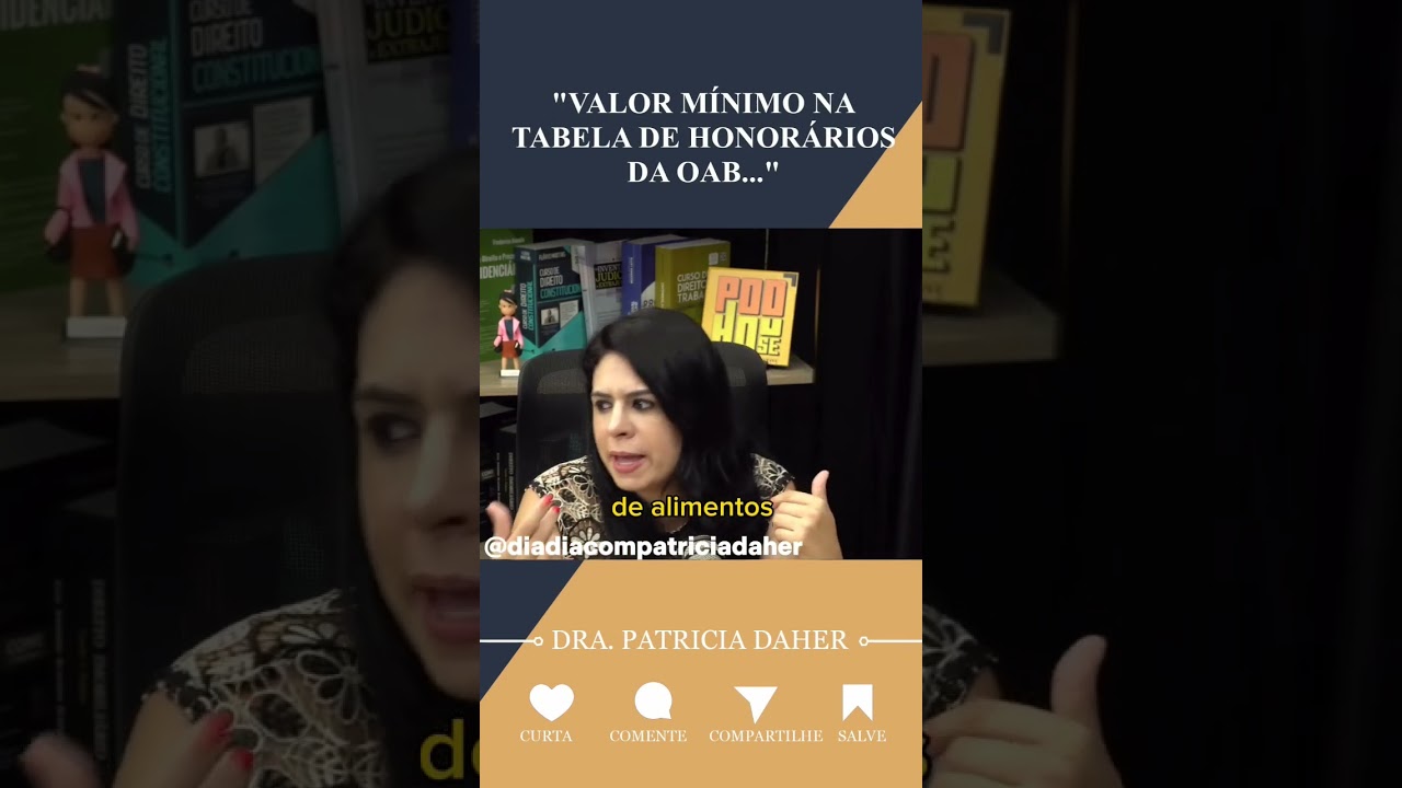 TABELA HONOR&Aacute;RIOS OAB #patriciadaher #dicas #honor&aacute;rios #oab #clientes #cobran&ccedil;a #contrato #tabela