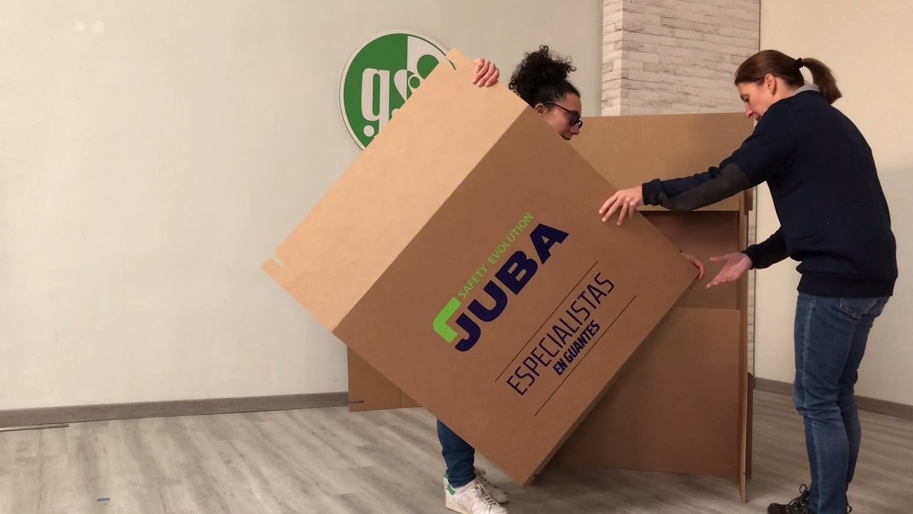 Repisa de cartón, ecológica y personalizable para ferias y eventos