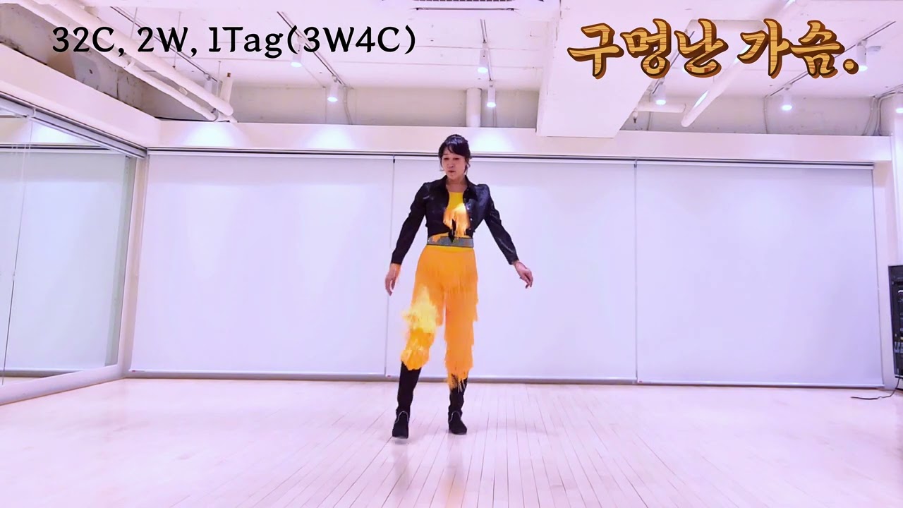(스텝설명)구멍난가슴 남수란#양자매라인댄스#콜라보#서정화라인댄스#뽕짝