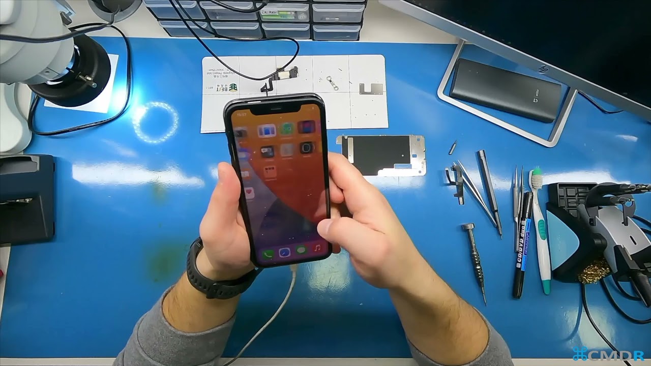 Wymiana szybki - regeneracja wyświetlacza iPhone 11 - Repair front glass Non-Genuine Screen Warning