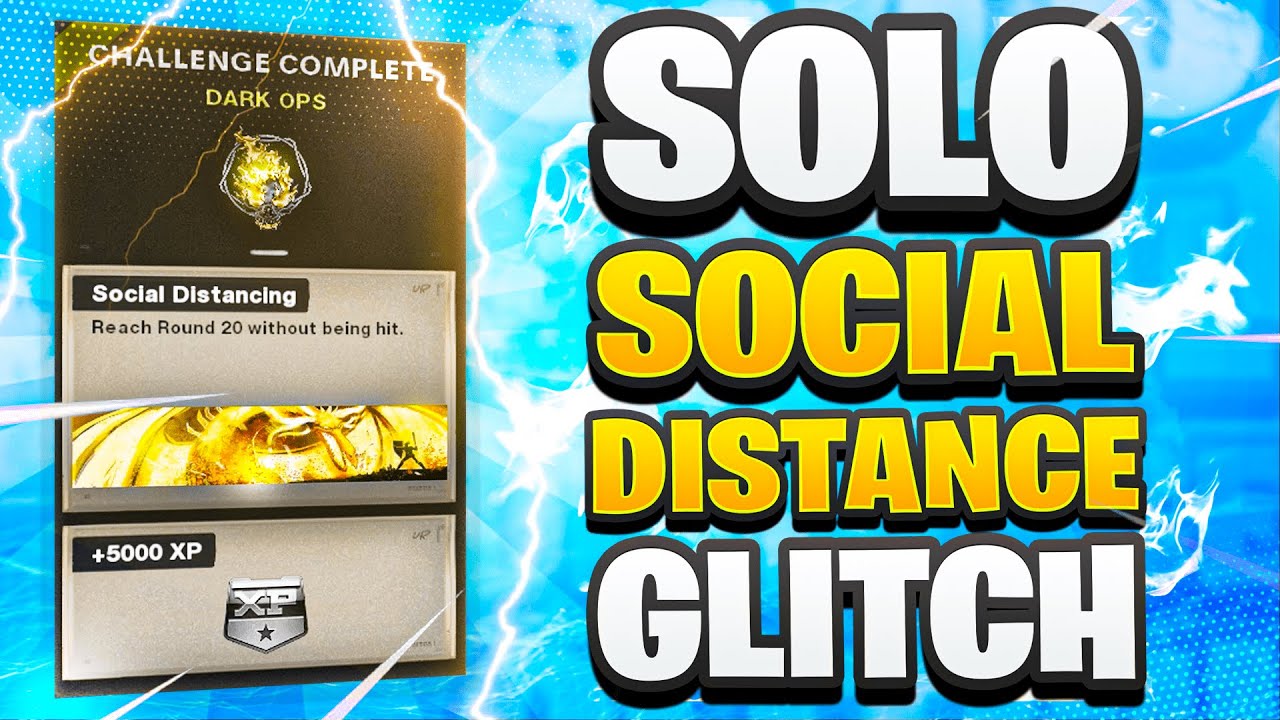 Cold War Zombie Glitches: SOLO SOCIAL DISTANCING GLITCH! Dark Ops Challenge (Die Maschine Glitches)
