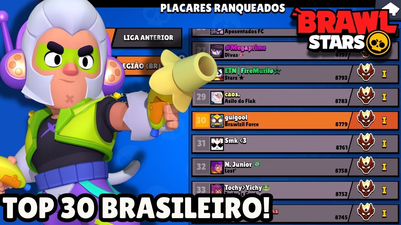 PEGAMOS TOP 30 BRASILEIRO NA NOVA TEMPORADA DO RANQUEADO NO BRAWL STARS